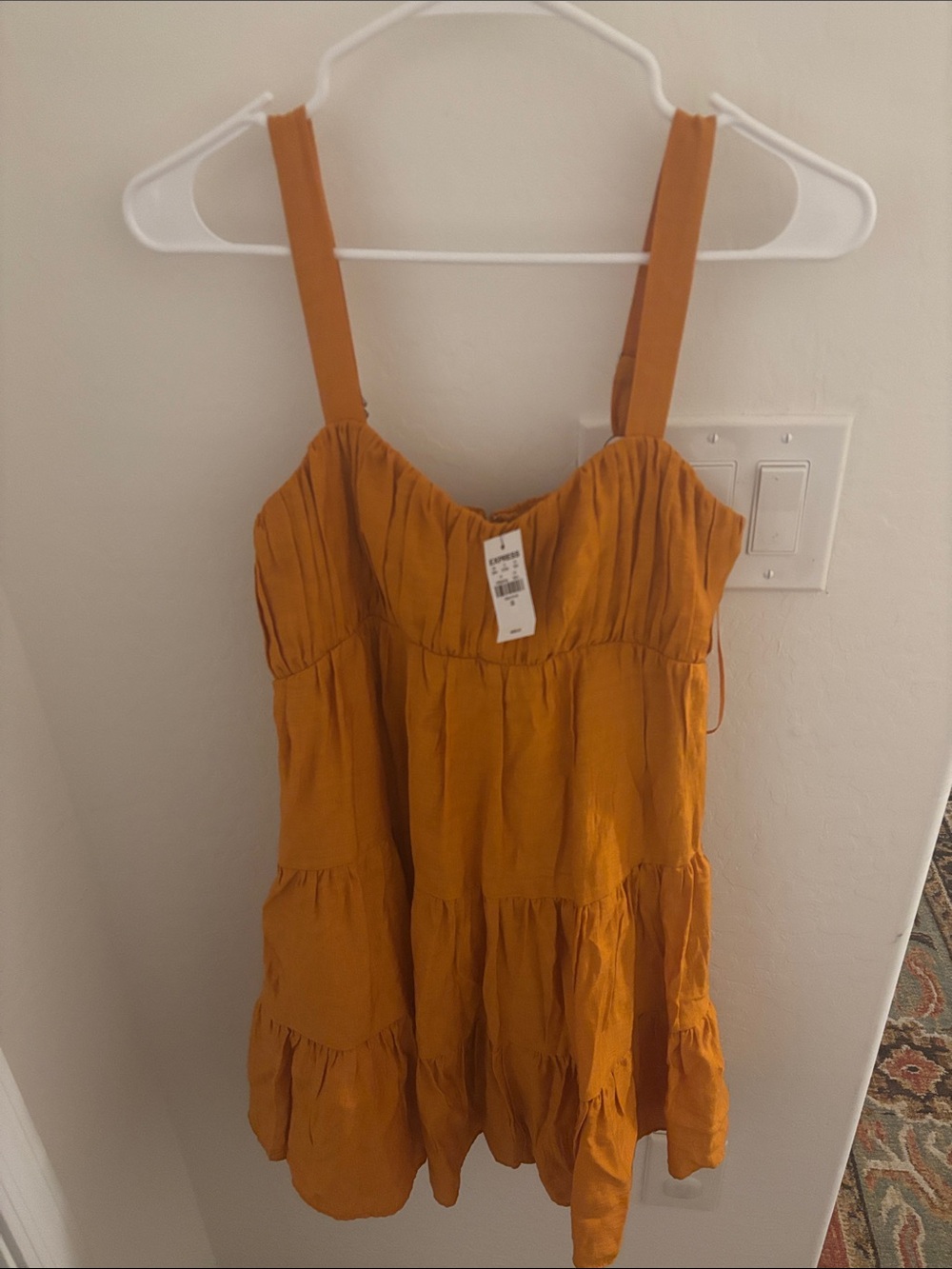 Express Orange Dress XS NWT